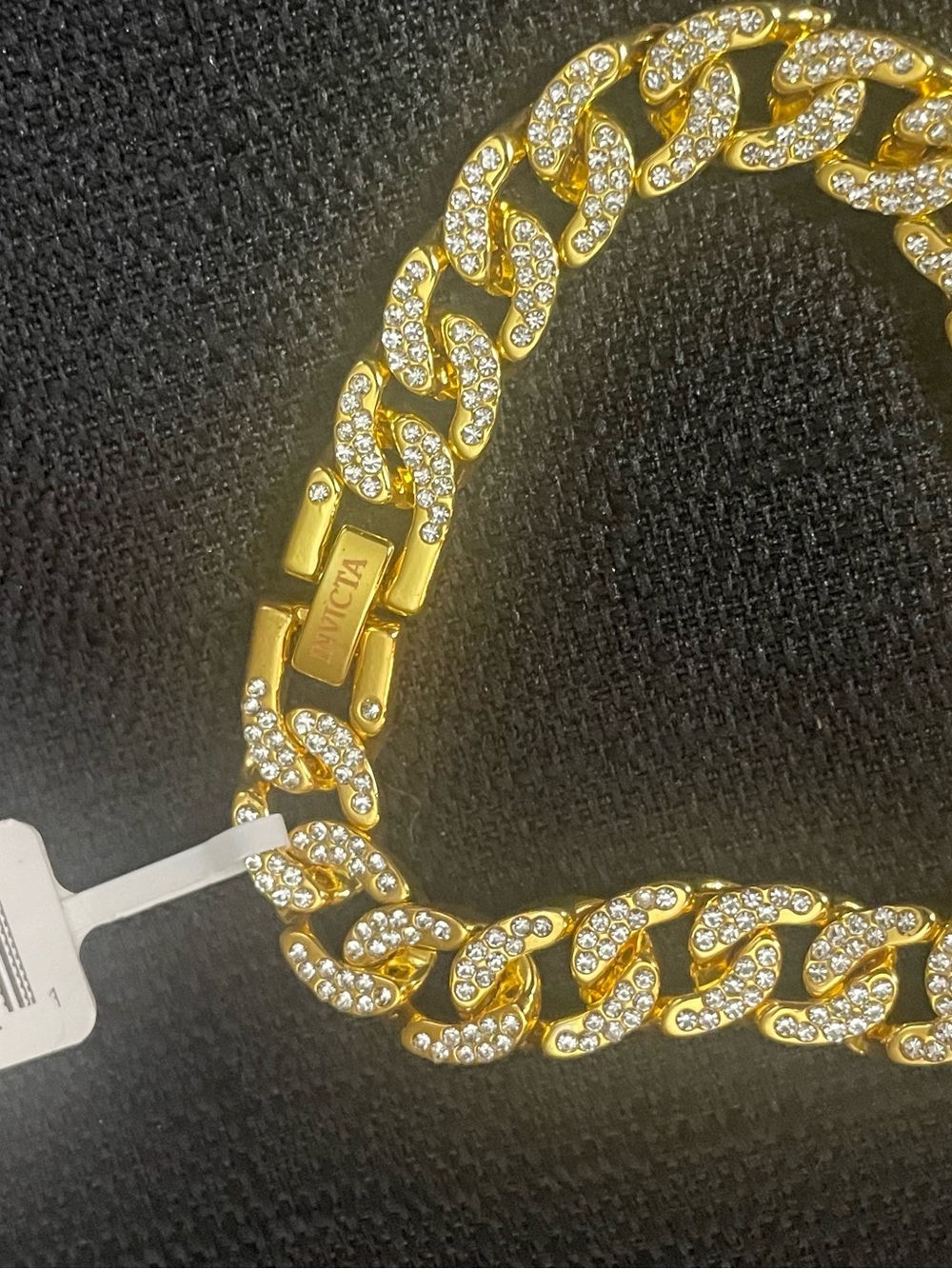 Invicta Men’s Gold-Tone Crystal Cuban Link Bracelet - NWT’s - Picture 4 of 7